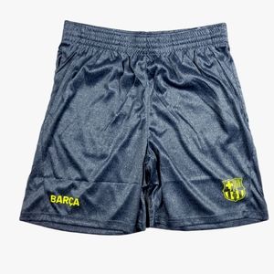 FC BARCELONA  SOLID LOGO SHORTS Medium Gray Soccer Team
